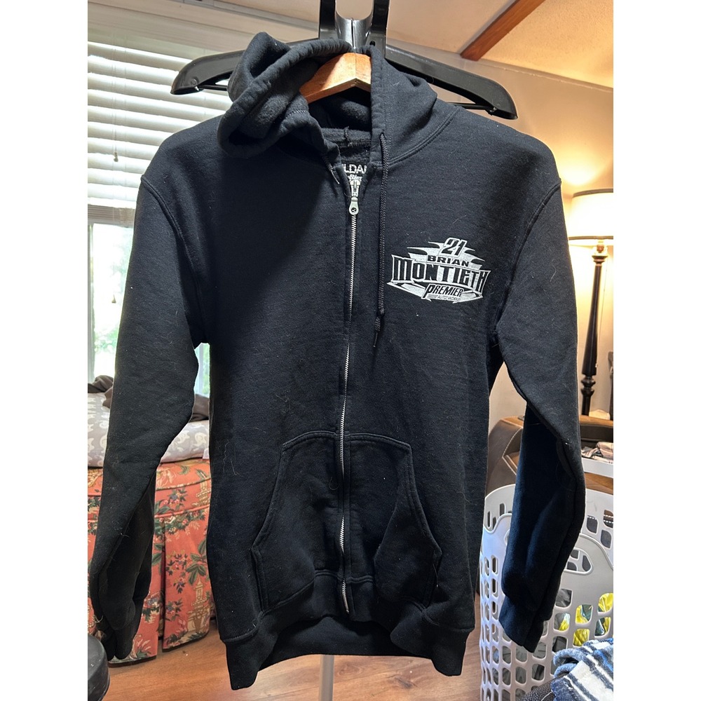 Gildan DryBlend  Brian Montieth 7 Lincoln Speedway Champion Zip Up Hoodie Mens S